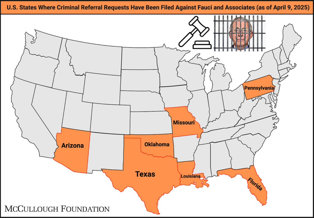 BREAKING: Criminal Referral Requests Filed Against Fauci and Top COVID Officials in Seven States