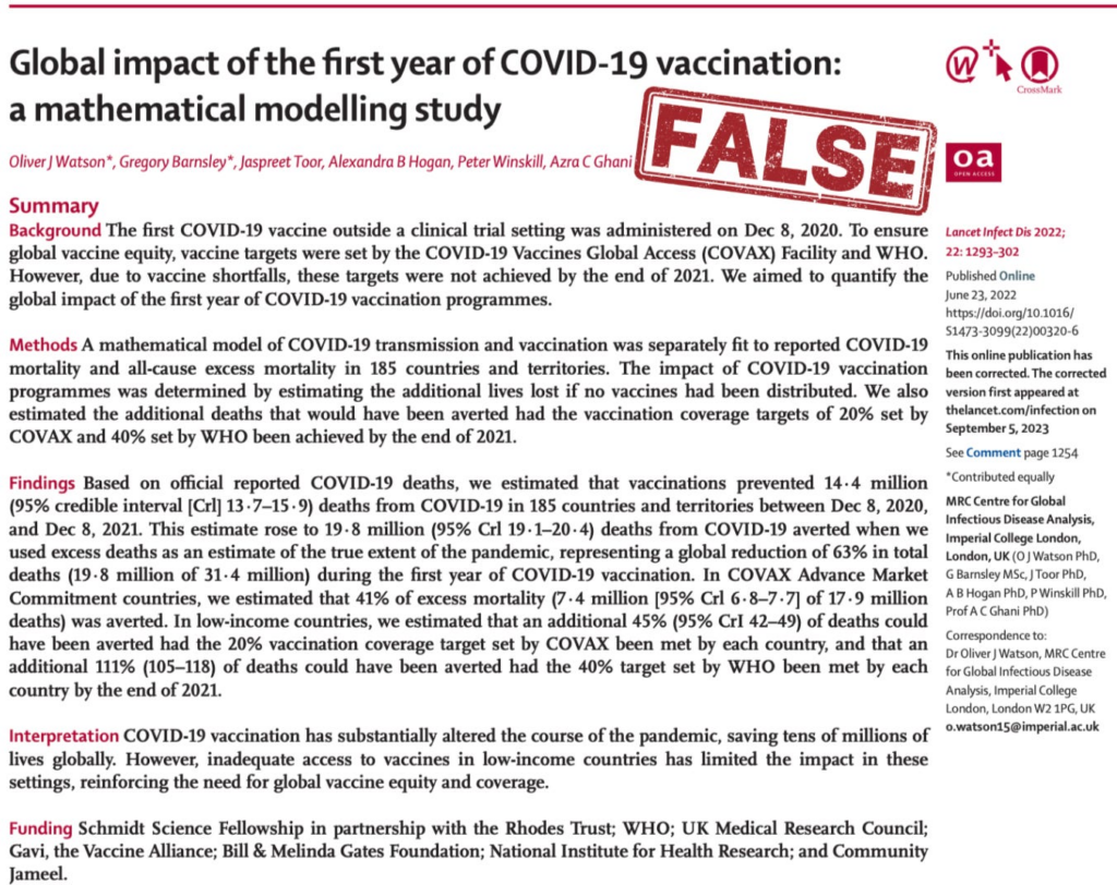 DEBUNKED: “Millions Saved” COVID-19 Vaccine Study Torn to Shreds