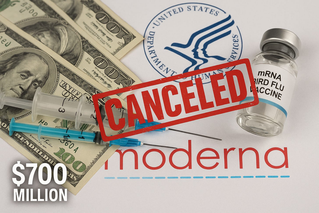 BREAKING: HHS Terminates Moderna’s $766 Million in mRNA Bird Flu Injection Contracts
