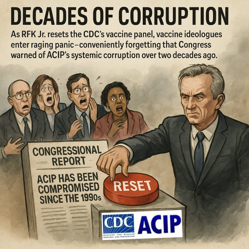 DECADES OF CORRUPTION: Congressional Report Confirms CDC’s ACIP Has Been Compromised Since the 1990s