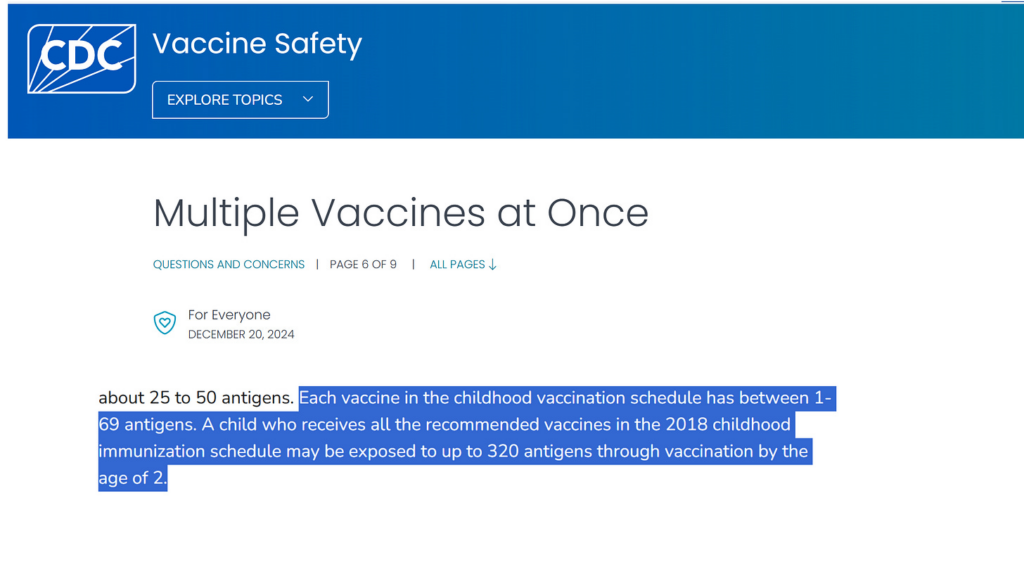 What the CDC Says about Multiple Childhood Vaccines Given at Once