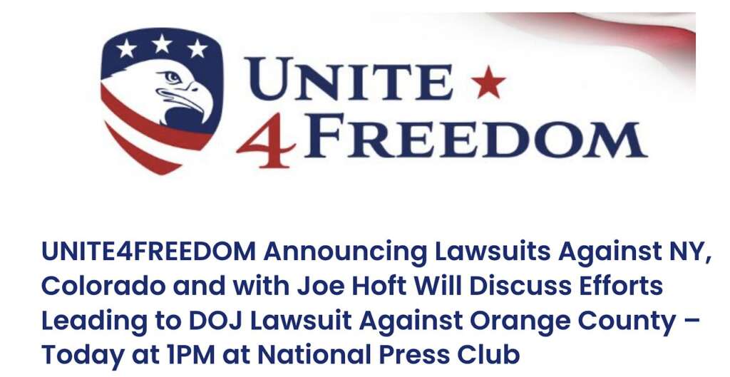 Press Conf / Lawsuit Against NY Attorney General Letitia James, New CO Filing Tina Peters Case