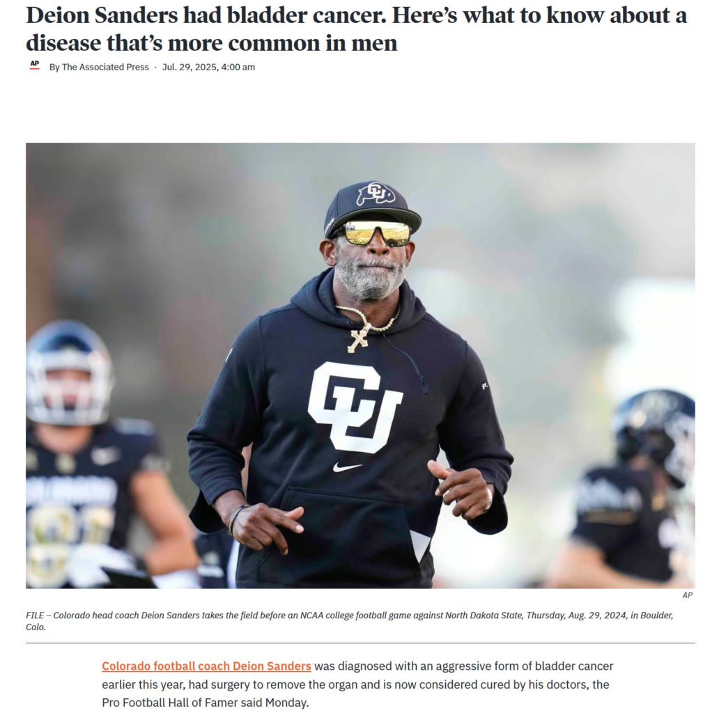 After COVID-19 Vaccine Blood Clots, Deion Sanders Hit with Turbo Cancer