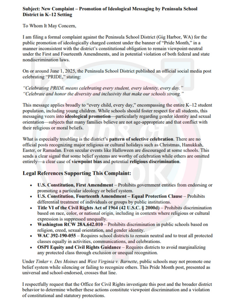 EXCLUSIVE: WA School District ADMITS to Ignoring Christmas While Promoting Pride