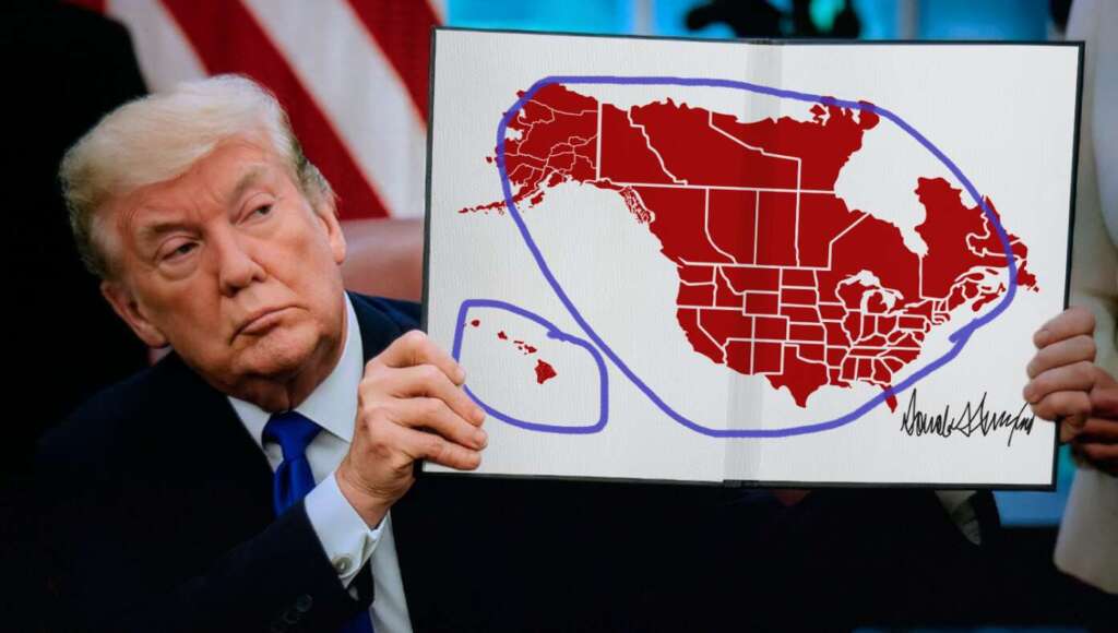 Trump Gerrymanders U.S. To Include Canada (Satire)