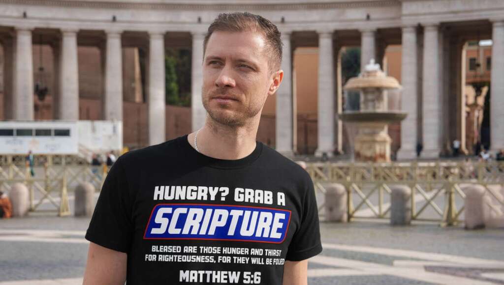 Man Fulfills The Great Commission By Occasionally Wearing Novelty Christian T-Shirt In Public (Satire)