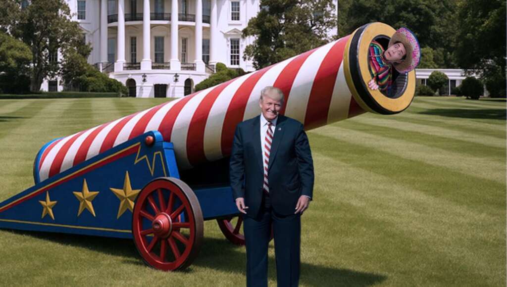 Trump Unveils Giant Cannon For Faster, More Entertaining Deportations (Satire)