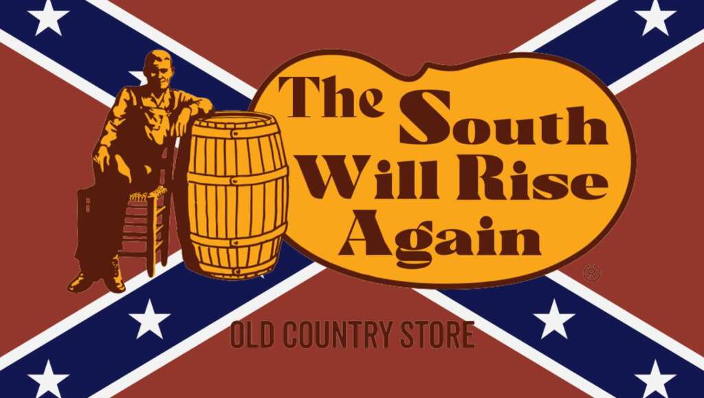 Overcorrection? Cracker Barrel Adds Confederate Flag To Logo And Changes Name To ‘The South Will Rise Again’ (Satire)