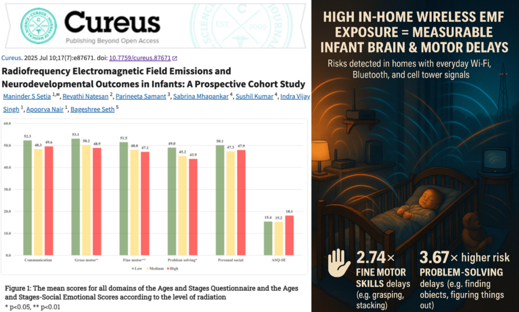 NEW STUDY: High Wireless EMF Exposure More Than Triples Risk of Neurodevelopmental Delays in Infants