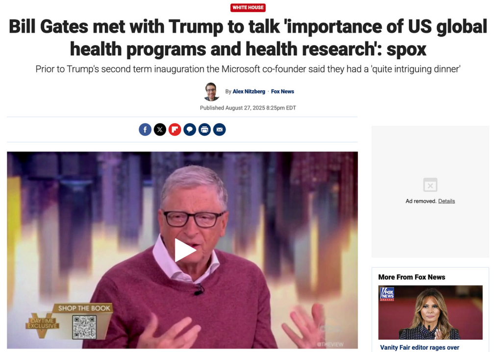 PAST 24 HOURS: Gates Meets Trump, FDA Revokes EUA, More mRNA for Babies, CDC Collapses