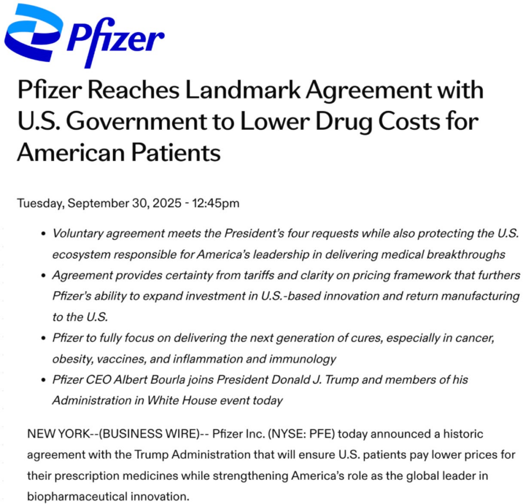 Pfizer Strikes $70 Billion Deal with U.S. to Expand Its mRNA Empire, Lower Drug Prices