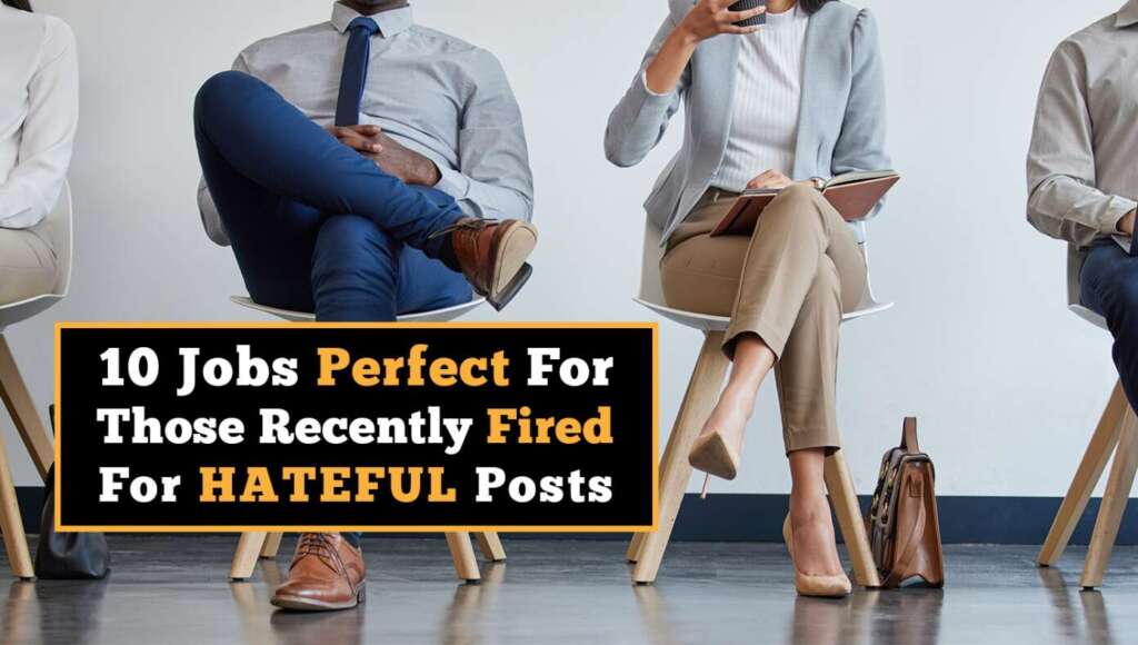 10 Jobs Perfect For Those Recently Fired For Hateful Posts (Satire)