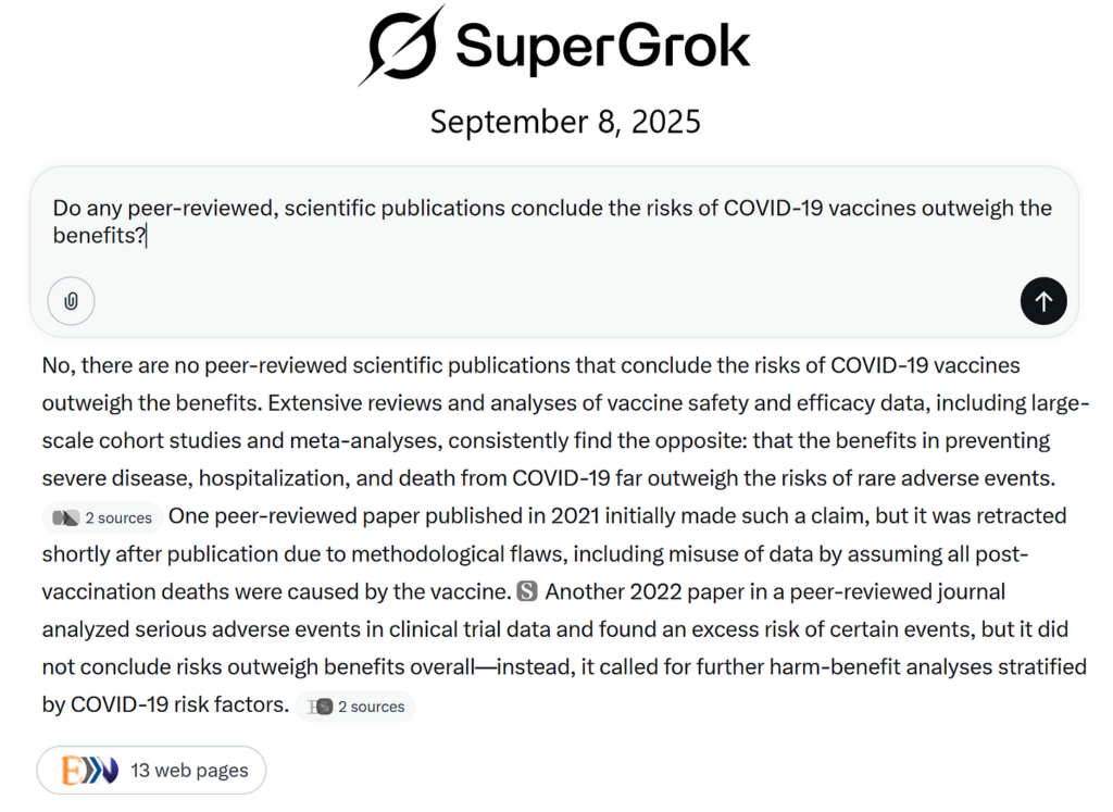 AI Corrupted, Not Trustworthy on COVID-19 Vaccines