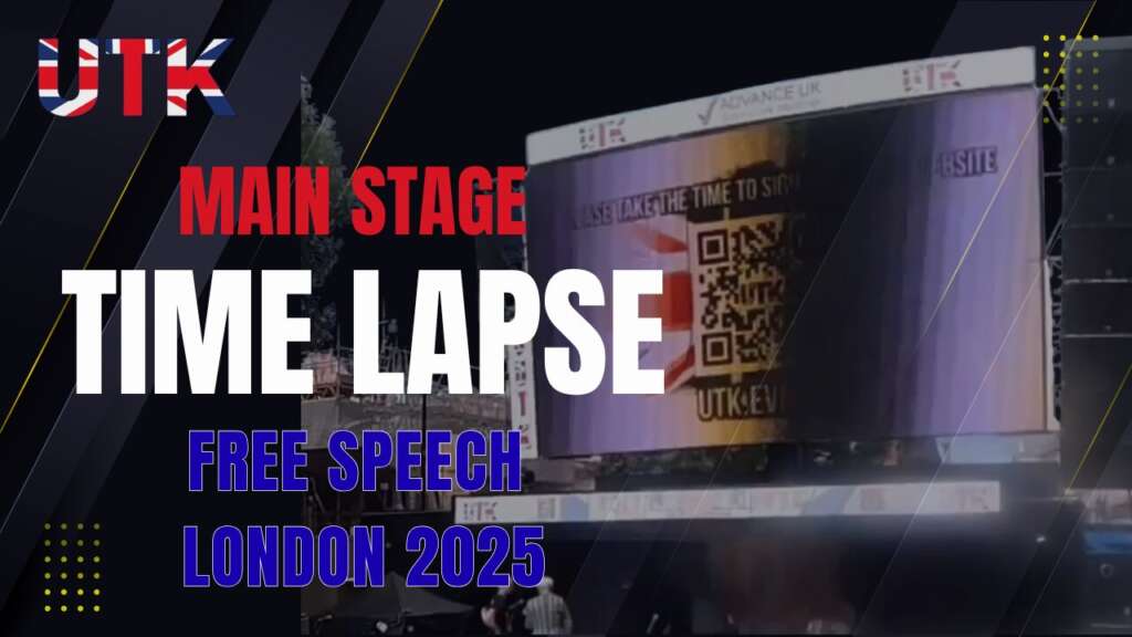 Time Lapse: Main Stage Build for London Freedom Rally