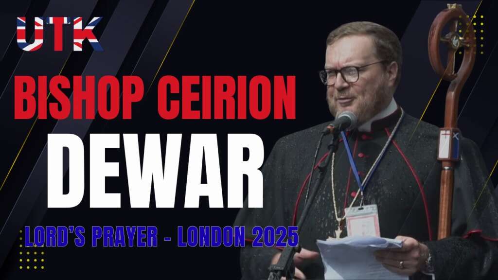 Bishop Ceirion Dewar’s Lord’s Prayer stirs the Crowd | Faith & Freedom Unite