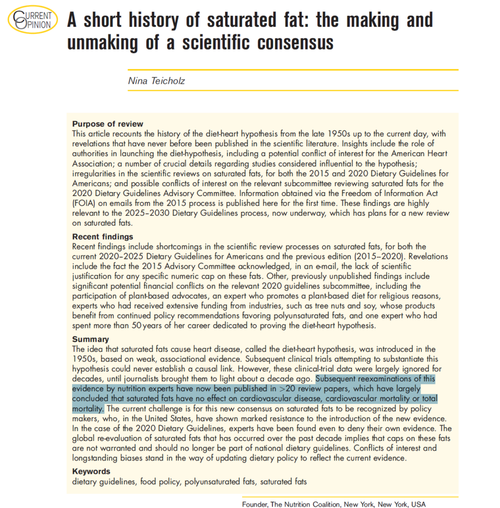 Challenging the Dietary Saturated Fat Heart Hypothesis