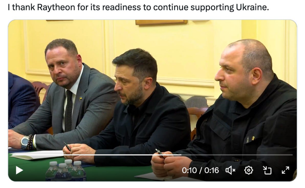 Zelenskyy Meets with Raytheon Executives