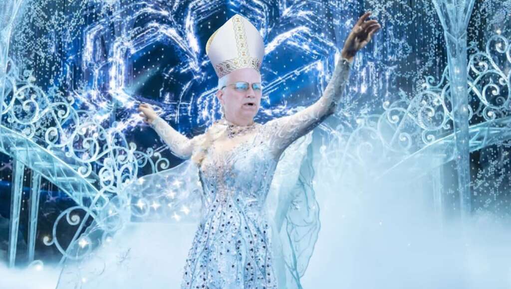 Pope Activates Ice Powers, Builds Ice Palace While Singing In Sparkly Blue Dress (Satire)
