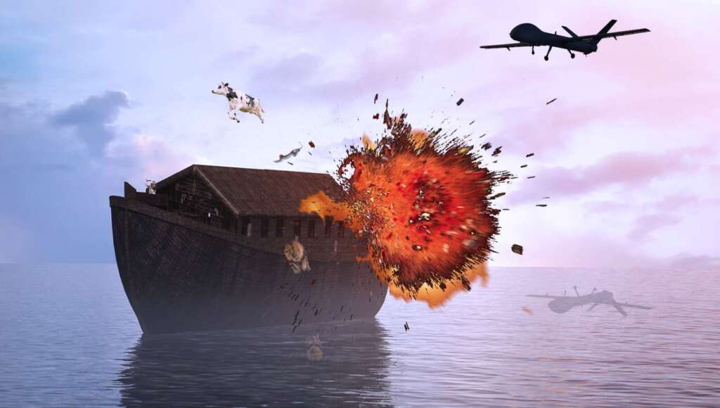 Claiming It’s A Drug Boat, Trump Drone-Strikes Noah’s Ark (Satire)