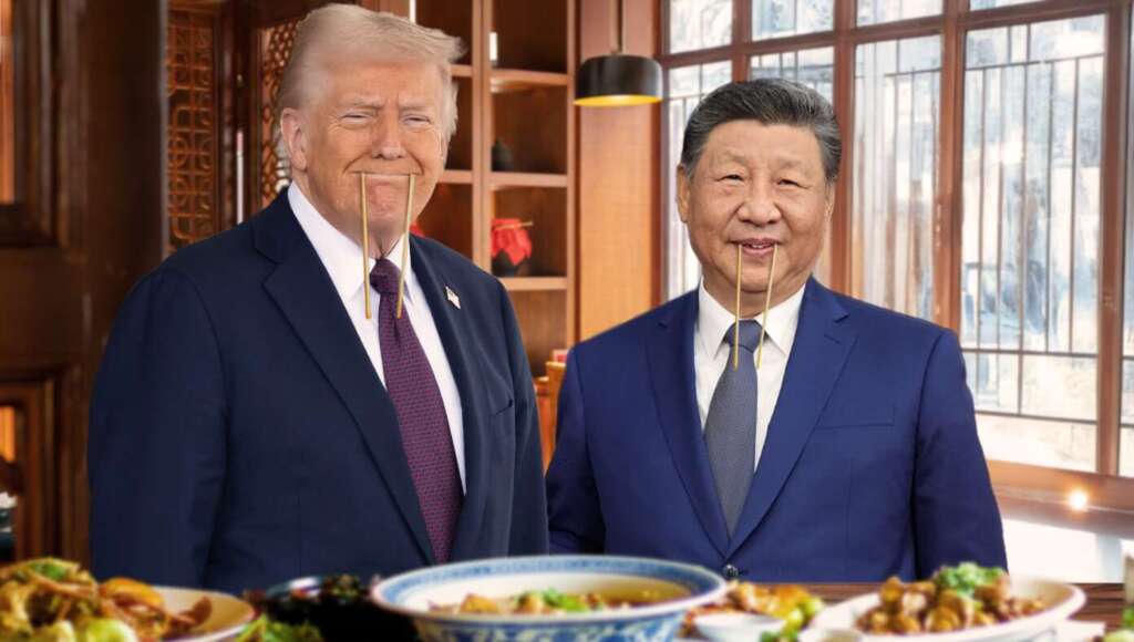 Xi Happily Drops All Tariffs After Trump Shows Him How To Use Chopsticks To Become A Walrus (Satire)