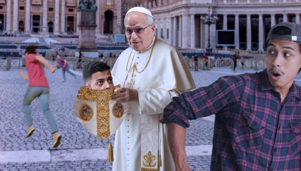 17 Illegal Immigrants Found Hiding Under Pope’s Hat (Satire)