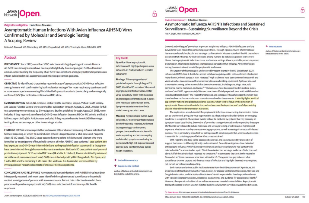 Rare Asymptomatic Human H5N1 Bird Flu Cases Found