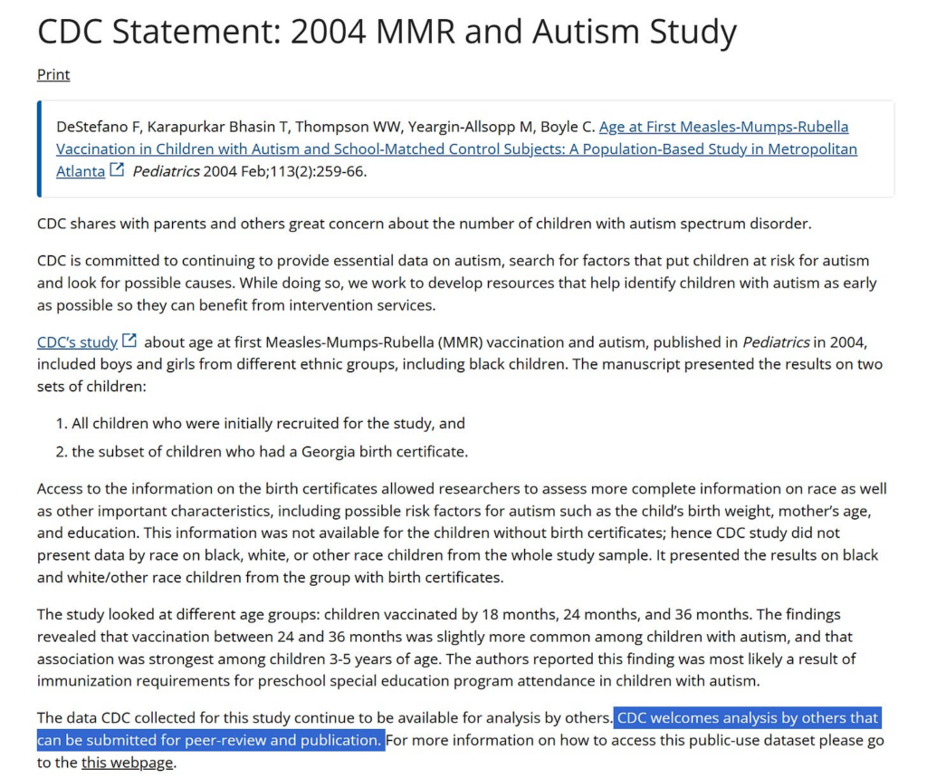 Four “Next Steps” from McCullough Foundation Report on Autism