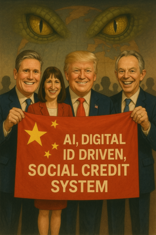 To understand the game is to understand that no matter what ‘party’ you vote for the direction of travel remains the same because the Shadow People are running the show. The route, rhetoric and excuses may change, but not the direction. The more inane, corrupt and willing to lie the politicians are the easier this is  Those with a mind of their own and a smear of integrity are marginalised, even destroyed, and have no chance of high office. Those that do like Starmer, Reeves, and co, plus Johnson, Sunak, Blair, etc., are either gofers for the Cult directed by bureaucrats or full-blown agents of the Cult like Blair.   Now compare current events and the Starmer rabble policies in general with the global Cult agenda of forcing people into dependency by dismantling their ability to earn their own livelihood and imposing the digital/AI dystopian control system. The idea is to delete the population’s ability to secure an independent income by destroying jobs and small businesses with AI and economic collapse.   It’s happening in the UK as it’s happening with Trump and now we have exposed specifically lying in the UK Budget to justify the still more extreme targeting of people to force them into the planned ‘Universal Basic Income’ (much beloved of Cult operative Musk). It will be a pittance and drive everyone into the same dependency on the State.   Challenge the State and you wouldn’t get it leaving those people utterly destitute while the Chinese-incubated social credit system would have the same effect in obliterating dissent.   Are we getting it yet?   See The Road Map.