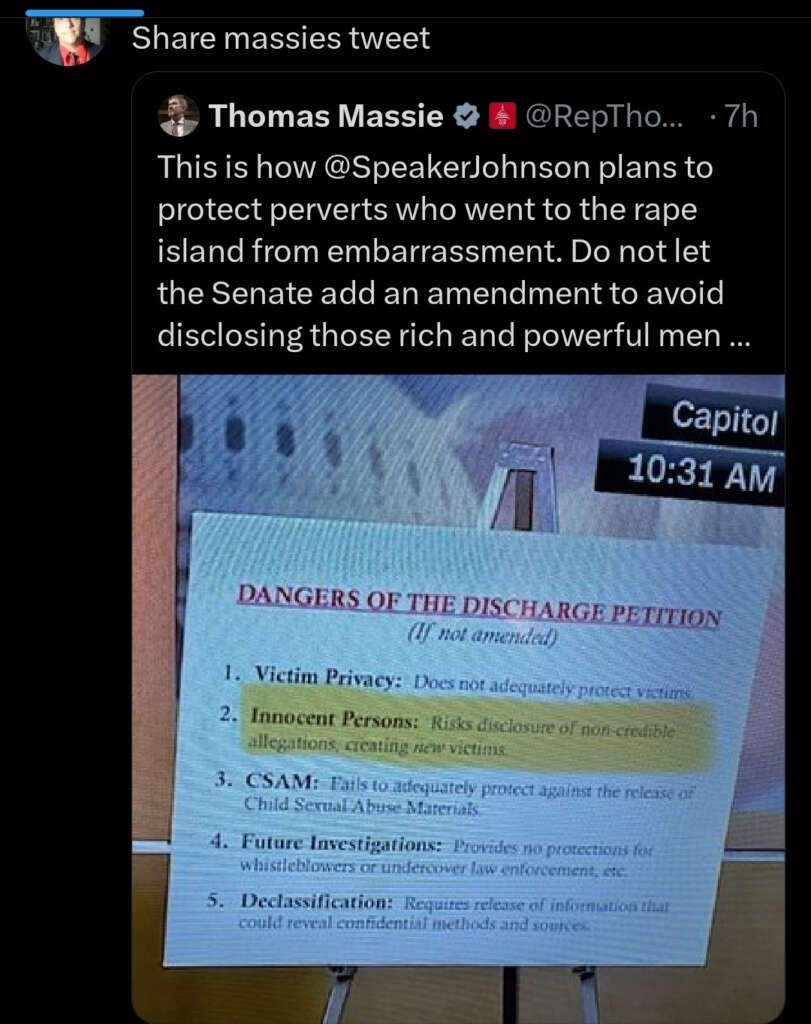 Help Massie with Epstein files