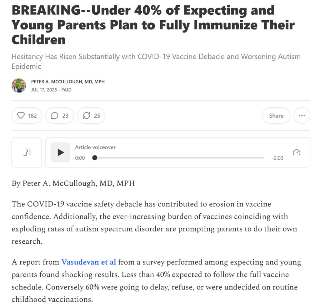 Should the ACIP Childhood Vaccine Schedule be Suspended?