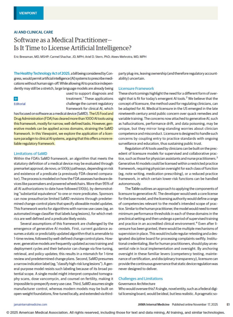 Can Artificial Intelligence Practice Medicine?