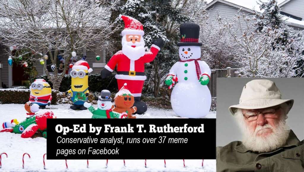 Op-Ed: What’s The Use Of Having A 2nd Amendment If I’m Not Allowed To Drive Around The Neighborhood Gunning Down Christmas Inflatables? (Satire)