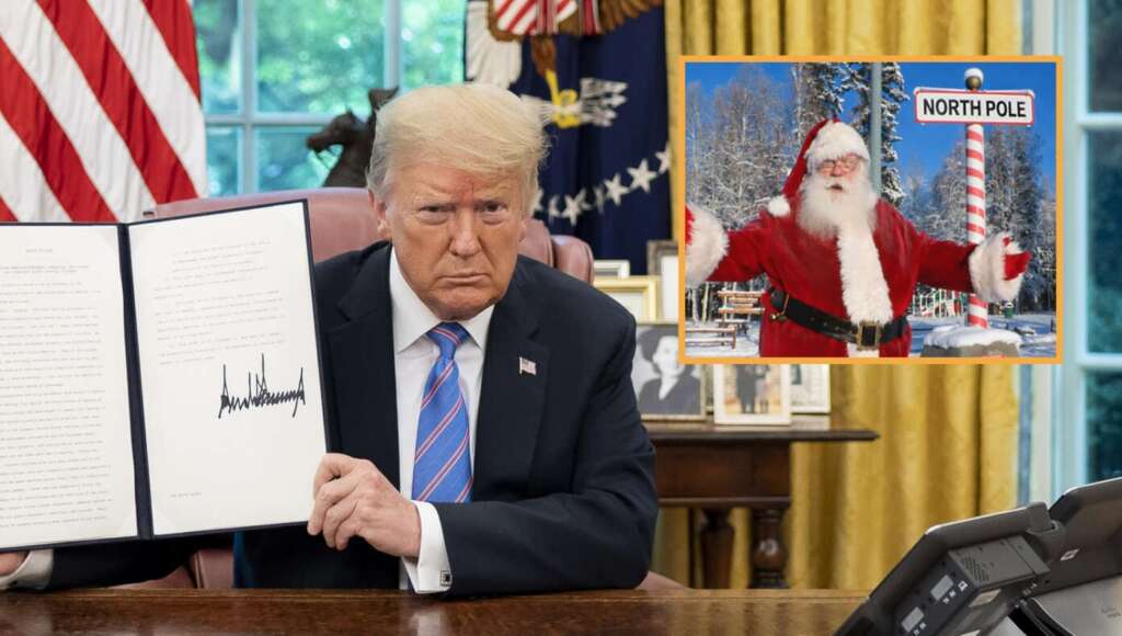 Trump Imposes 25% Tariffs On All Incoming Christmas Presents From The North Pole (Satire)