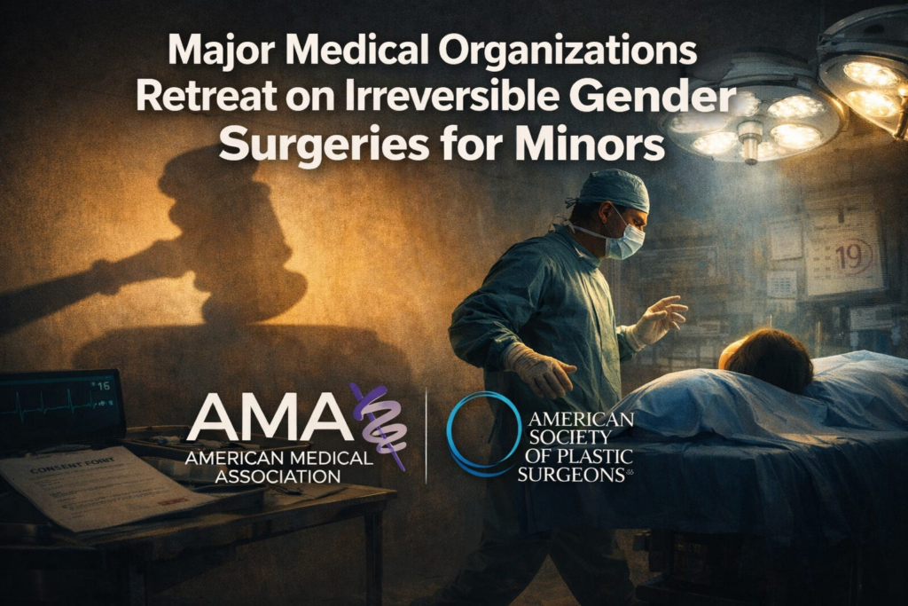 Major Medical Organizations Retreat on Irreversible Gender Surgeries for Minors